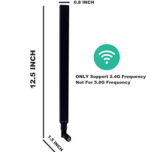 TECHTOO WiFi Antenna 2.4GHz 10 dBi for Wireless Router - Security IP Camera - USB Card Adapter - PCI PCIe Cards - Range Extender - PC Desktop - Drone - Signal Booster (2.4GHz RP-SMA 2-Pack) - color: 2.4GHz RP-SMA 2-Pack