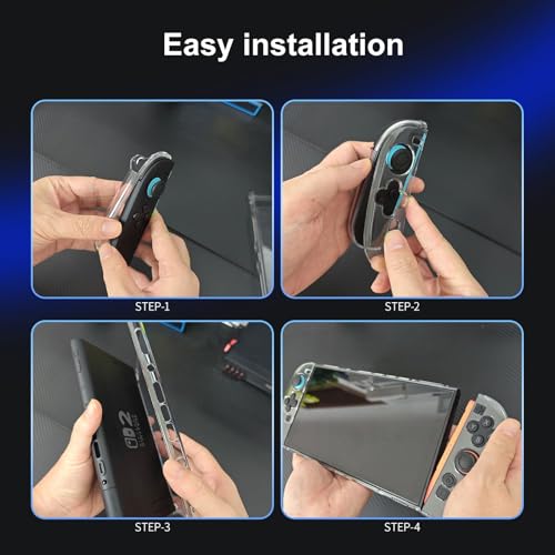 HEATFUN Dockable Clear Case Compatible with Nintendo Switch 2, Transparent - color: Transparent