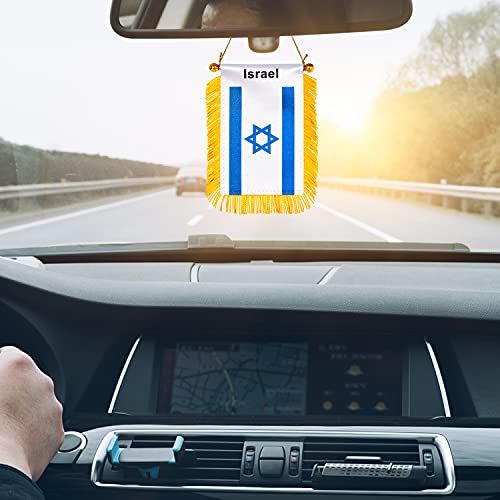 3 X 5 Inch Israel Window Hanging Flag Banners Decoration Cup Suction - color: Israel