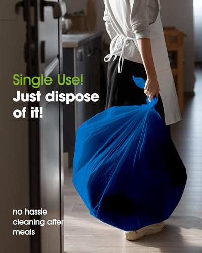 Pureegg Plastic Table Cloth Disposable 6 Pack, 54 x 108 Inch, Blue - color: Blue, size: 54" X 108" Rectangle