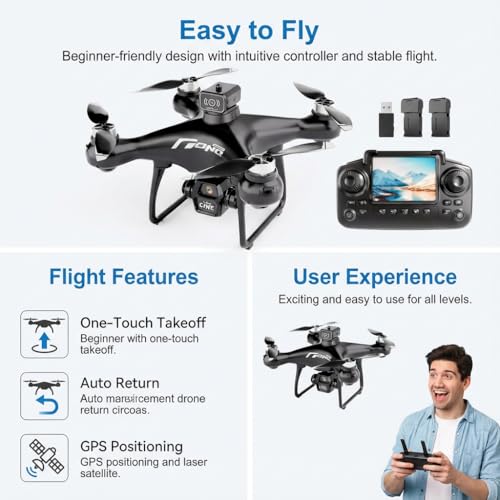 E55 Air Drone with Screen Controller with SD Card, 2 Batteries. - color: 2 batteries - White