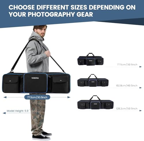 YOREPEK 40.5" Heavy Tripod Carrying Case Bag with 2 Padding Protective Pads - color: 40.5*9.5*9.5