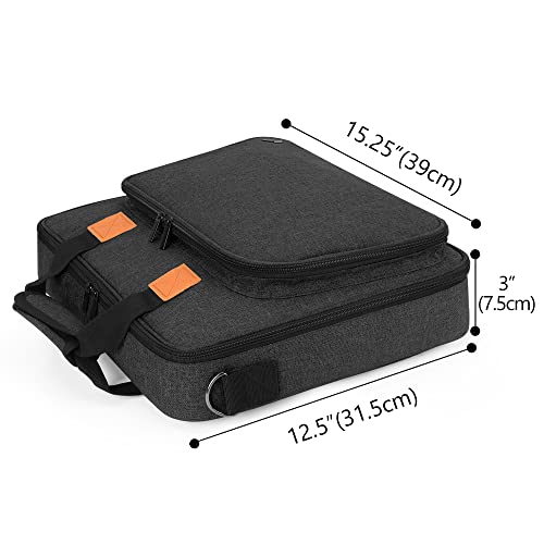 LUXJA Carrying Bag for A4 Light Pad and Diamond Painting Tools, Black - color: Black