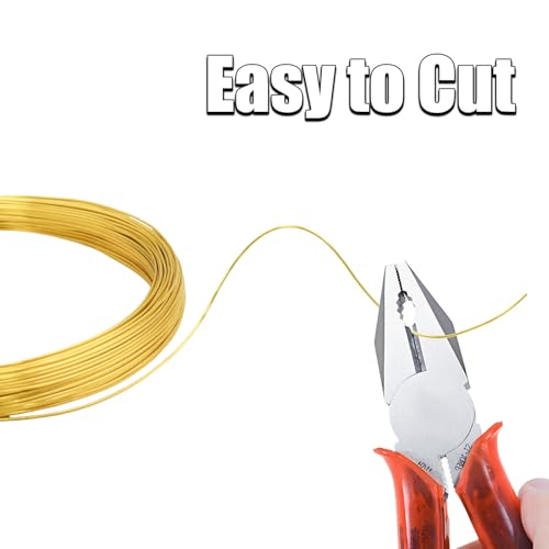 18 Gauge Aluminum Craft Wire, 164FT 1mm Gold Bendable Metal Wire - size: 18, style: Gold