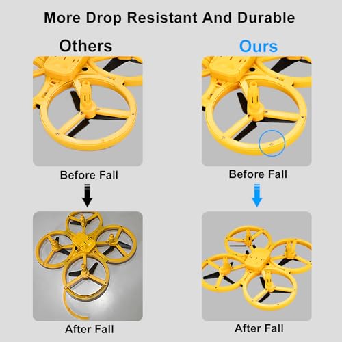 Gesture Control Drone Rc Quadcopter Aircraft Hand Sensor Drone with Smart Watch Controlled, 2 batteries, 360° Flips, Led Light, 3 Modes, 2 USB Cables, Best Gift for Kid