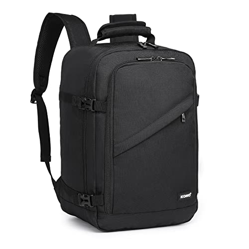 Kono Travel Backpack Airline Approved Under Seat Personal Item Bag - color: Black, size: Small