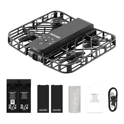 HOVERAir X1 Drone with Camera, Follow-me Drone with Self-Flying Mode - color: Black, size: Combo Plus