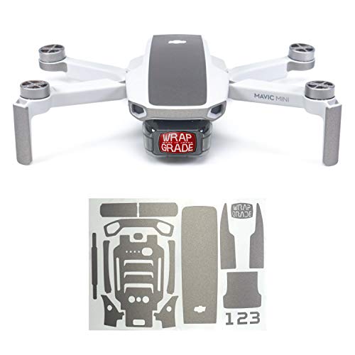 Wrapgrade Skin Compatible with DJI Mavic Mini & 2 SE & 4K | Accent Color (Titanium) - color: Titanium