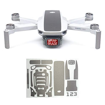 Wrapgrade Skin Compatible with DJI Mavic Mini & 2 SE & 4K | Accent Color (Titanium) - color: Titanium