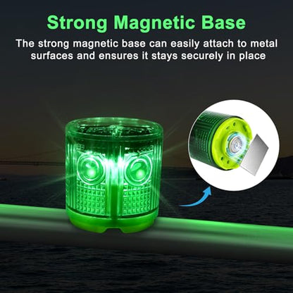Aolyty Solar Strobe Warning Light, Magnetic Base, 360° Visible, Yellow - color: Yellow