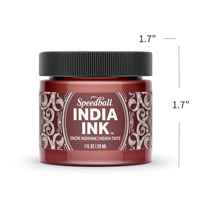 Speedball India Ink, Brown Quartz, 1-Ounce - color: Brown Quartz, size: 1 fl oz
