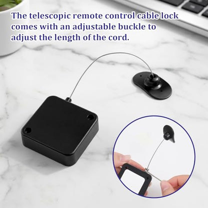 2Pcs Retractable Remote Control Safety Lock Tether, 6.56ft TV Remote Leash