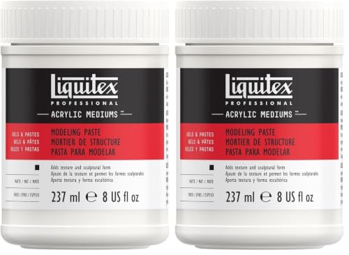 Liquitex Professional Modeling Paste, 237ml (8-oz) (Pack of 2) - color: Modeling Paste, size: 1 Count (Pack of 2), style: 8-oz