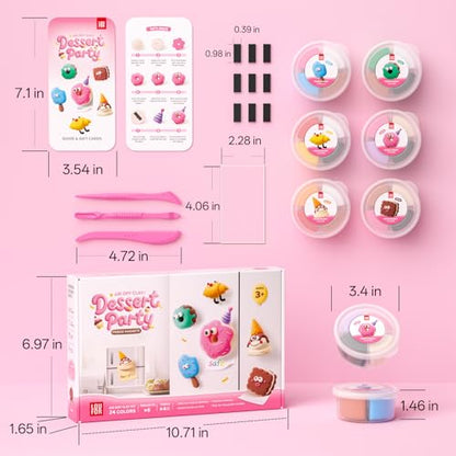 Air Dry Clay Kit for Kids - 6 Boxes Fridge Magnets Craft Set