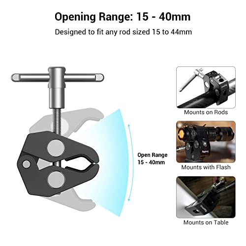 SMALLRIG Super Clamp w/ 1/4" and 3/8" Thread and 5.8 Inches Magic Arm - size: 5.8''+arm only