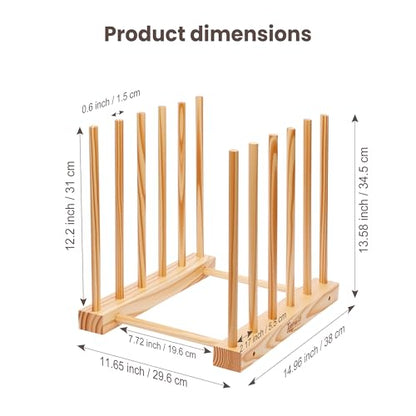 Adjustable Spacing Tabletop Art Drying Rack, Wooden Display Organizer for 10” to 36” Canvases, Compact & Stable Studio Storage for Paintings, Prints, Home Office