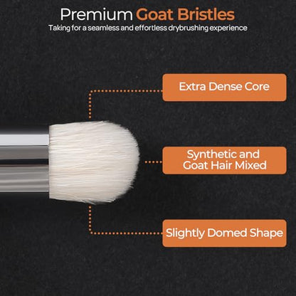Nicpro Dry Brush Miniature Painting, 7 Sizes Drybrush with Storage Case