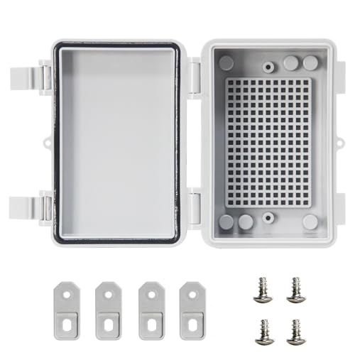 Outdoor Electrical Junction Box ABS Waterproof Junction Box IP66, Weatherproof Enclosure with Terminal Block for Solar/CCTV/Garden UseGray Cover 5.3"x3.4"x2.7" - color: Grey Cover, size: 5.3"x3.4"x2.7"