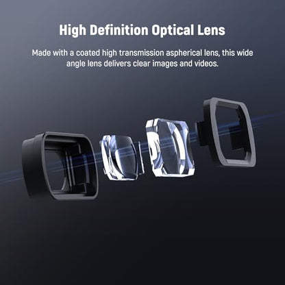 NEEWER ND Filter Set with 0.75x Wide Angle Lens 108° FOV, ND16 + ND64 + ND256 + CPL (Circular Polarizer) Filter, Compatible with DJI Osmo Pocket 3 / Pocket 4 / Xtra Muse Accessories, FL-B08 - style: 0.75X Wide Angle Lens&ND Filter Set
