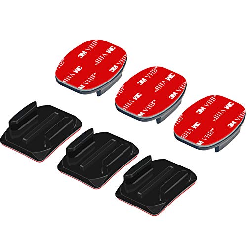 Helmet Adhesive Mounts Curved Sticky Flat Attachment for GoPro - color: 6 Packs
