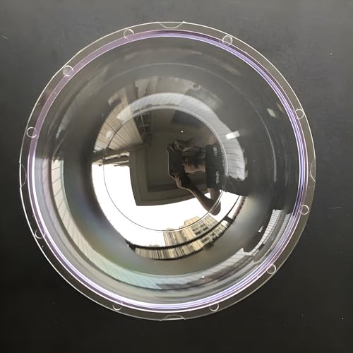 4.2 Inch Clear Dome Cover Transparent Hemisphere Camera Lens Protective Cover, Polycarbonate Plastic Glass Security CCTV Camera Case, Dome Outer Diameter 107mm