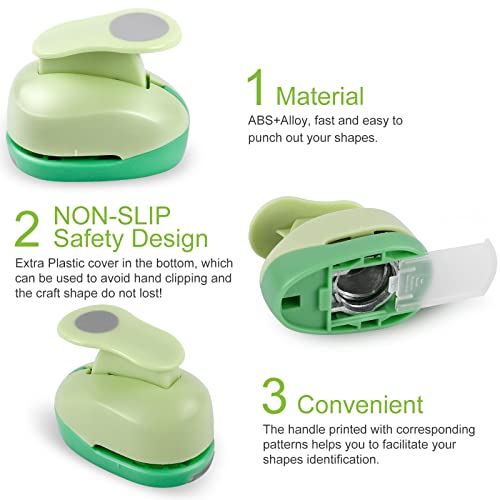 UCEC Circle Cutter, 3 Pcs Circle Punch, 2 + 1 + 5/8 Inch Craft Hole Punch - color: circle, size: 3pack, 5/8+1+2in