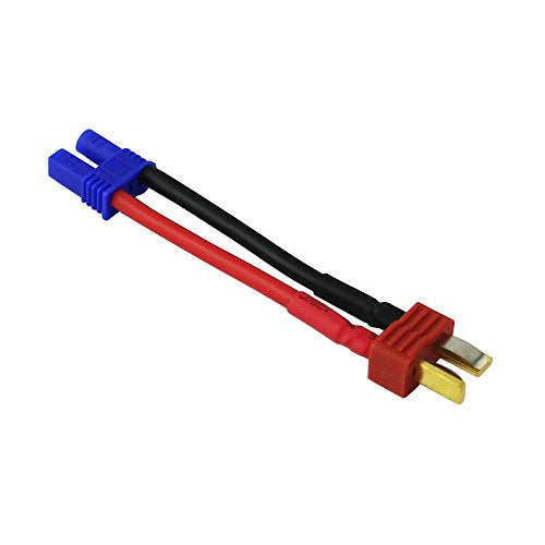 3pcs T-Plug Style Male to EC2 Female Connector Adapter with 16awg 1.96inch/5cm Wire(Pack of 3)