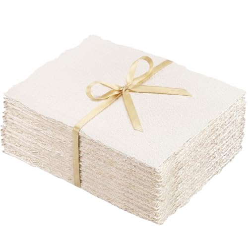 100 Sheets Watercolor Paper 9x12, 300 GSM Deckled Edge, Ivory White - size: 9 x 12inch