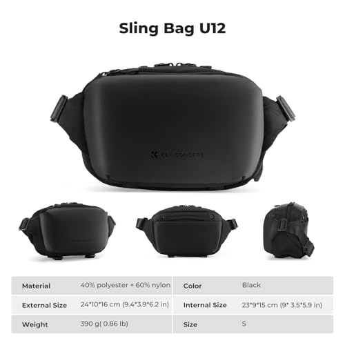 K&F CONCEPT Small Camera Sling Bag Everyday Shoulder Bag - color: 14 Black Small