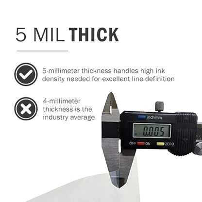 Screen Print Direct® Waterproof Inkjet Film Sheets (8.5 x 11-100 Sheets) - size: 8.5x11 - 100 sheets