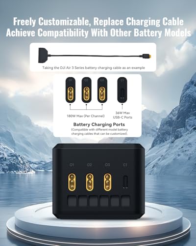 LKTOP 200W Air 3/Air 3S Parallel Charging Hub for DJI/Specta Air3 Series