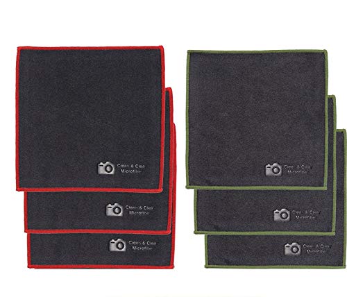 [6 Pack] Ultra Premium Quality Lens Cleaning Microfiber Cloth - Microfiber Cleaning Cloth, Camera Lens, Glasses, Screens, and All Lens.