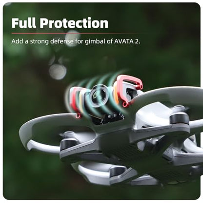 BTG Gimbal Protector Gimbal Bumper for DJI Avata 2 Drone Accessories Parts Gimbal Guard (Red)