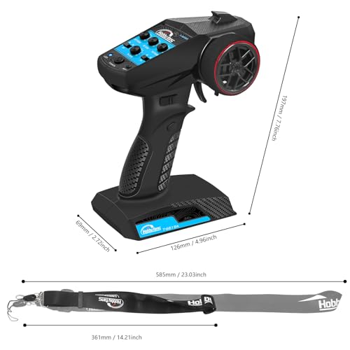 RC Remote Control 4CH 2.4G Transmitter with Receiver and Lanyard for RC Car Crawler Boat, Blue - color: Blue