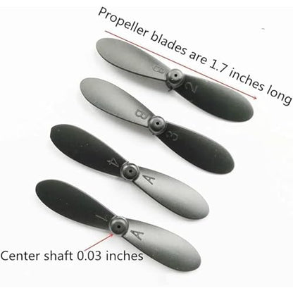 Mini quadcopter propeller, remote control aircraft propeller, mini propeller suitable for small and medium-sized unmanned aerial vehicles, 20 propeller props, 35, 37, 42, 46 mm, etc. (42mm/1.65in（黑色）)