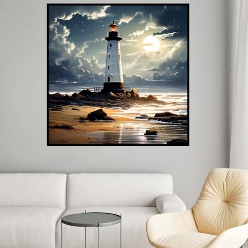 GOUOYANA Lighthouse Diamond Art Kits for Adult-Diamond Painting Wall Art - color: DP02711