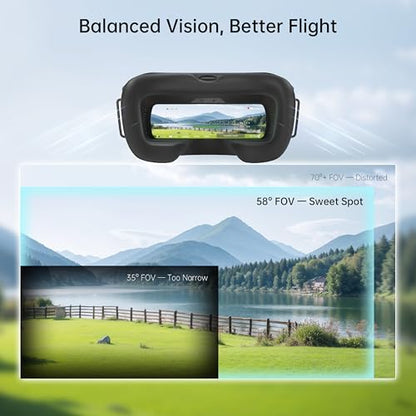 CADDXFPV Walksnail Ascent HD Digital FPV Goggles – 1080P/60FPS, 58°FOV