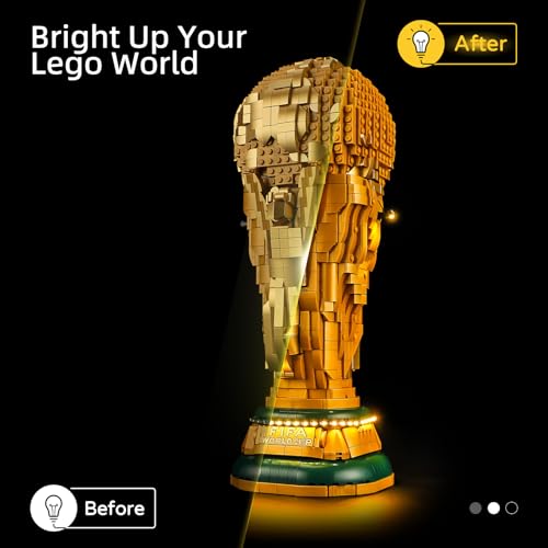 YEABRICKS LED Light for Lego-43020 Editions Sets FIFA World Cup Official Trophy Building Blocks Model (Building Set NOT Included) - style: Only Light LEGO 43020 FIFA World Cup Official Trophy