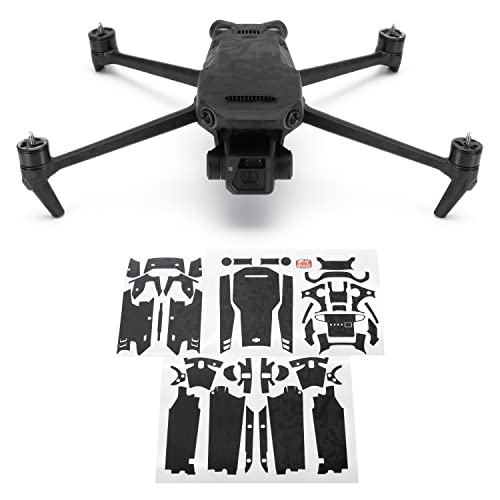 WRAPGRADE Full Skin Stickers for DJI Mavic 3 / Mavic 3 Classic (BLACK BUMPY CAMO) - color: Black Bumpy Camo