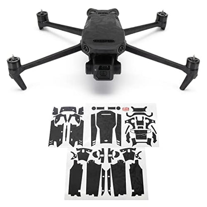 WRAPGRADE Full Skin Stickers for DJI Mavic 3 / Mavic 3 Classic (BLACK BUMPY CAMO) - color: Black Bumpy Camo