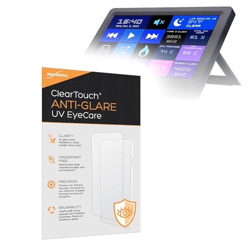 BoxWave Screen Protector Compatible with G.Skill WigiDash PC Command Panel (7 in) - ClearTouch Anti-Glare Anti-UV EyeCare (2-Pack), Filters Out Harmful Blue Light Reduce Fatigue
