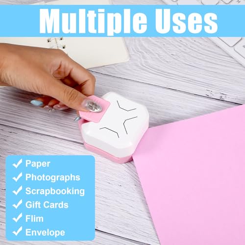 3 Pcs Paper Corner Rounder Punch 3 Hole Punch Paper Cutter 3 in 1