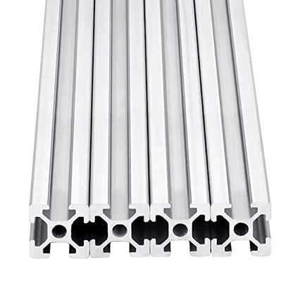 4pcs 250mm T Slot 2020 Aluminum Extrusion European Standard Anodized Linear Rail for 3D Printer Parts and CNC DIY Silver(9.85inch) - color: Silver, size: 4PCS 250mm(9.85'')