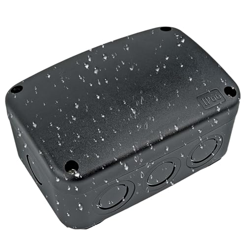 greencycle Junction Box, Project Box IP66 Waterproof Outdoor Box ABS Plastic Electrical Boxes Electronic Enclosure Black,4.9 x 3.3 x 2.3 inch (125x86x62mm) - color: Black, size: 4.9x3.3x2.3"