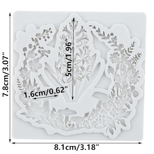 Flower Garland Silicone Molds Mushroom Wreath Polymer Clay Mold - color: Style M