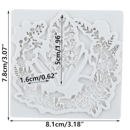 Flower Garland Silicone Molds Mushroom Wreath Polymer Clay Mold - color: Style M