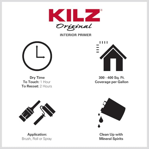 Quart Kilz Original Interior Oil Based Sealer-Primer-Stainblocker [Set of 6]6