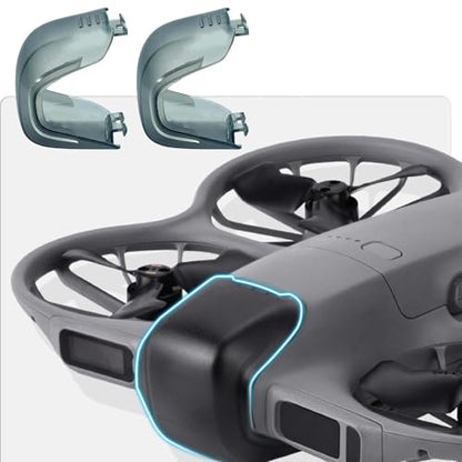 2pcs Transparent Black Gimbal Protector Lens Cover for DJI NEO 2 – Anti-Scratch, Dustproof Drone Lens Cap Compatible with DJI NEO 2