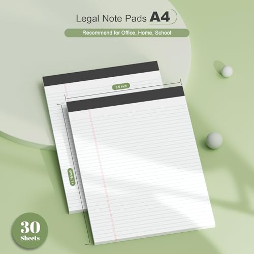 White Legal Pads 8.5 x 11 Narrow Ruled, 24 Pack Notepads Writing Note Pads - color: White-24