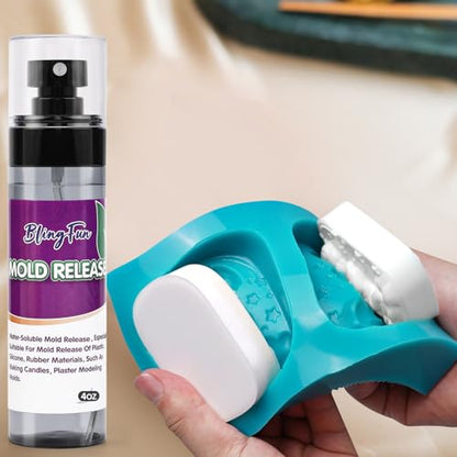 BlingFun Mold Release Spray for Candle Making & Epoxy - Uniform Coverage Fast Drying Non-Stick, Professional Grade Silicone Based Release Agent, Easy to Clean Extends Mold Life - color: 1/pack